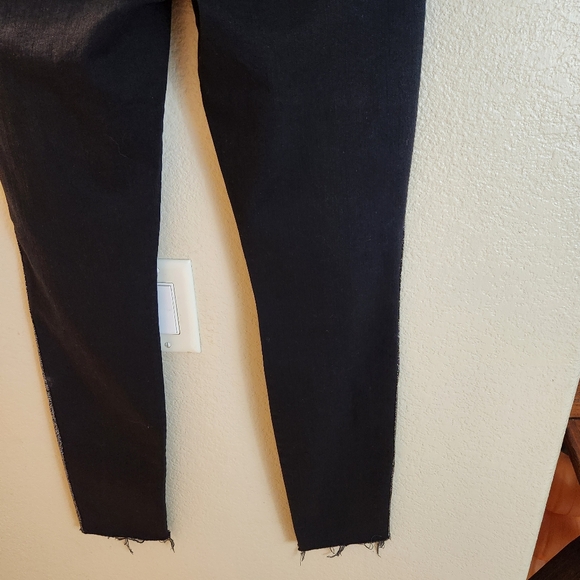 MOTHER High Waisted Looker Ankle Fray Pink Glitter Jeans Size 26 - Picture 13 of 14
